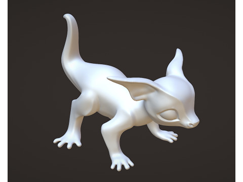 Small cute lizard dragon character for 3D printing 3Dプリントモデル