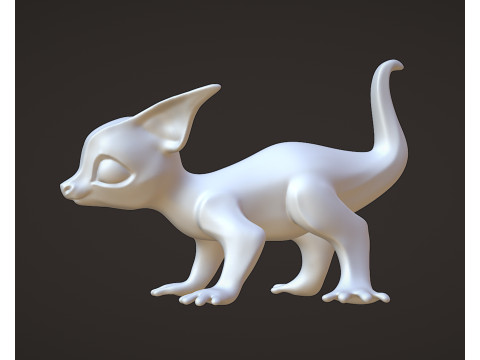 Small cute lizard dragon character for 3D printing 3Dプリントモデル