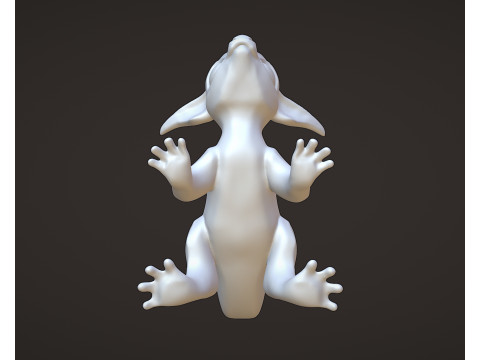 Small cute lizard dragon character for 3D printing 3Dプリントモデル