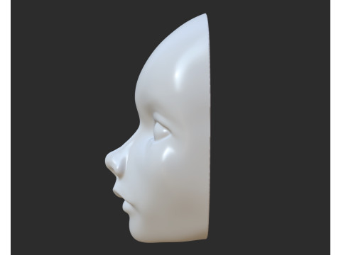 Face for a doll for mold woman girl 3D printing Modelo de Impressão 3D