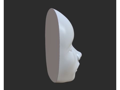 Face for a doll for mold woman girl 3D printing Modelo de Impressão 3D