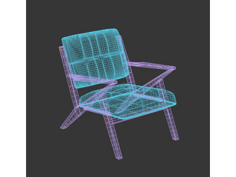 Rocket Light Grey Accent Lounge Fabric Arm Chair 3D Model