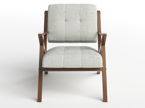 Rocket Light Grey Accent Lounge Fabric Arm Chair Modelo 3D