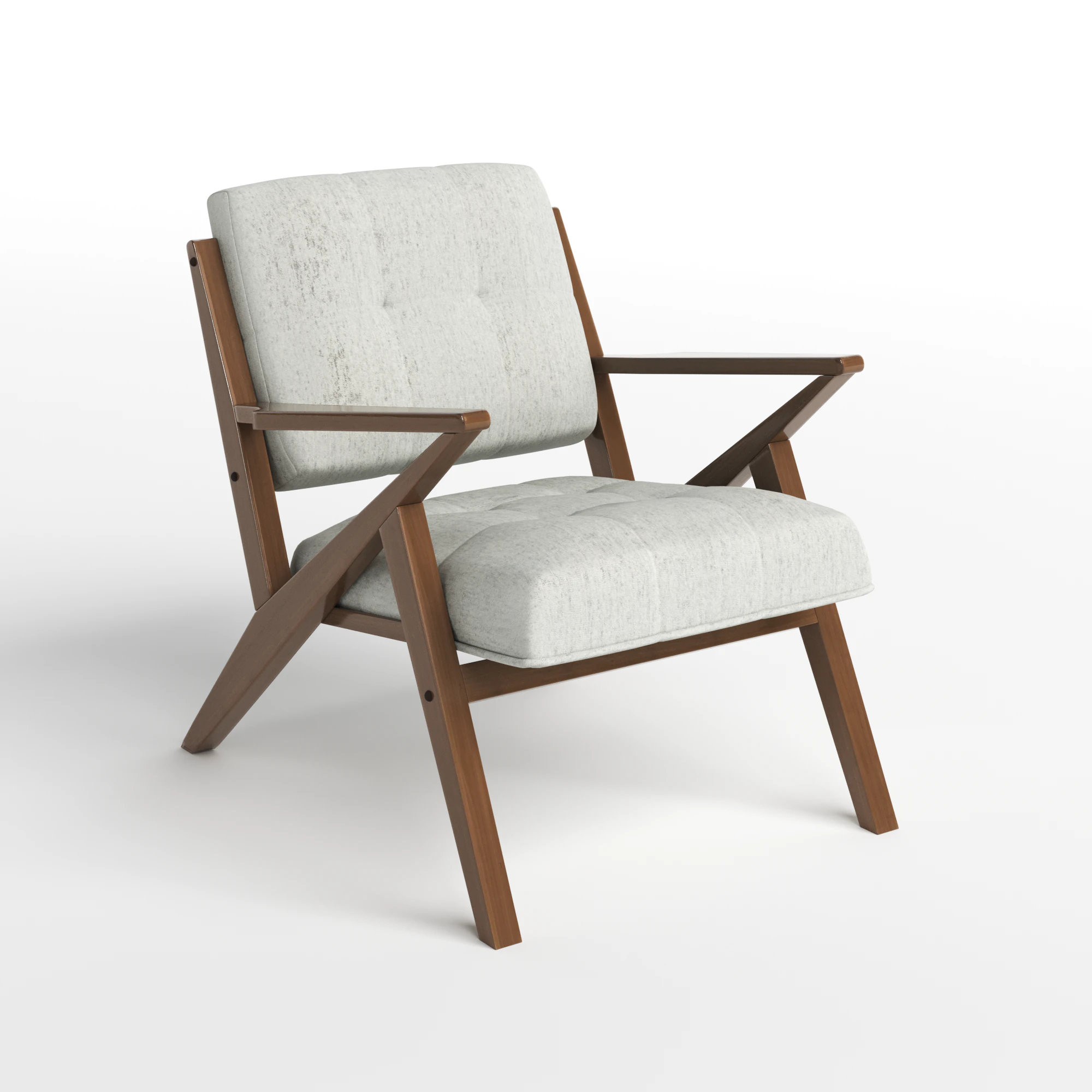 Rocket Light Grey Accent Lounge Fabric Arm Chair 3D Model .c4d .max .obj .3ds .fbx .stl .blend
