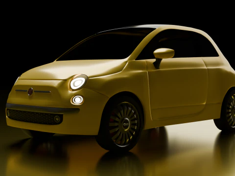 फिएट 500 3D मॉडल