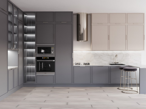 Neoclassic kitchen 3D Model