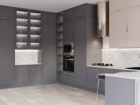 Neoclassic kitchen 3D Model
