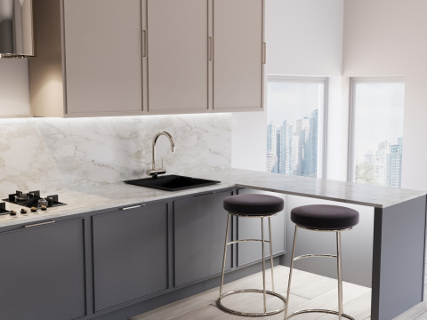 Neoclassic kitchen 3D Model