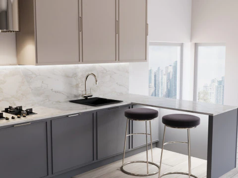 Neoclassic kitchen 3D Model