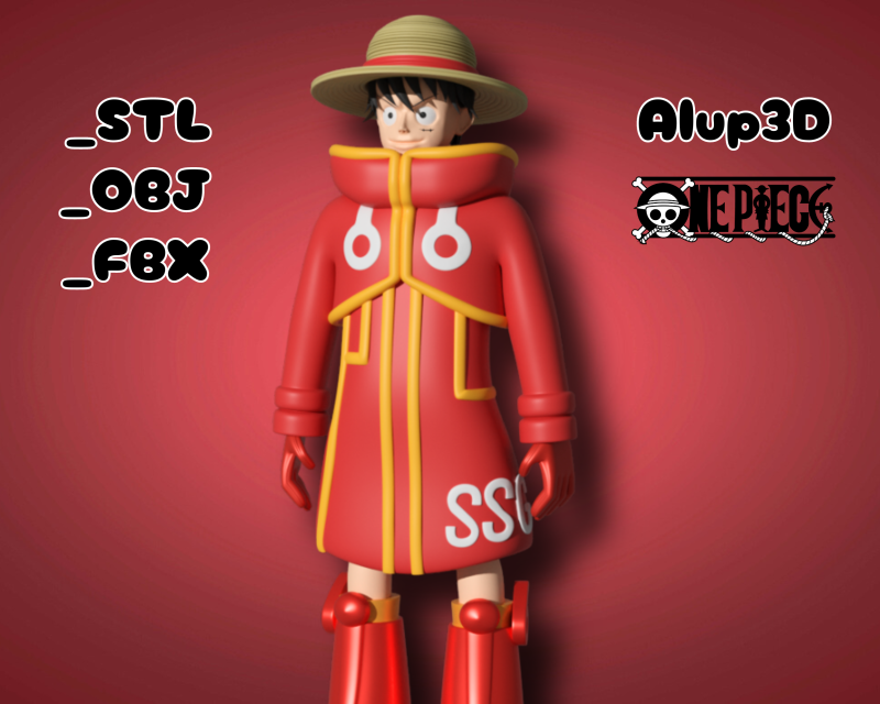 Luffy - Egghead - One Piece 3D Druckmodell .c4d .max .obj .3ds .fbx .stl .blend 