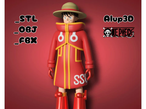 Luffy - Cabeça de Ovo - One Piece Modelo de Impressão 3D