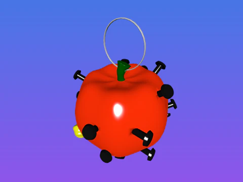 Scary pumpkin keychain 3D Print Model