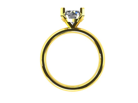 Solitaire ring classic model 1 3D Print Model