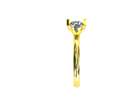 Solitaire ring classic model 1 3D Print Model