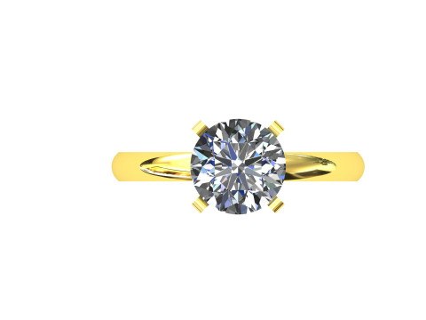 Solitaire ring classic model 1 Model Cetak 3D