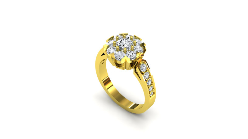 Diamond Ring model 2 Model do druku 3D .c4d .max .obj .3ds .fbx .stl .blend