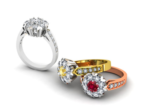 Diamond Ring model 2 Modello di stampa 3D