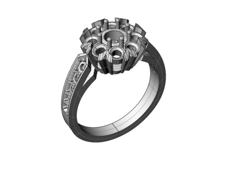 Diamond Ring model 2 Modello di stampa 3D