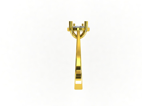 Solitaire ring model 3 3D Baskı Modeli