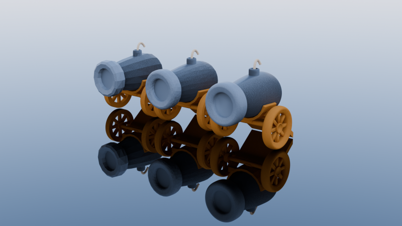 Field cannon 3D Model .c4d .max .obj .3ds .fbx .stl .blend 