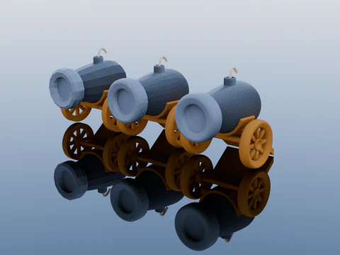 Canh&atilde;o de campo Modelo 3D