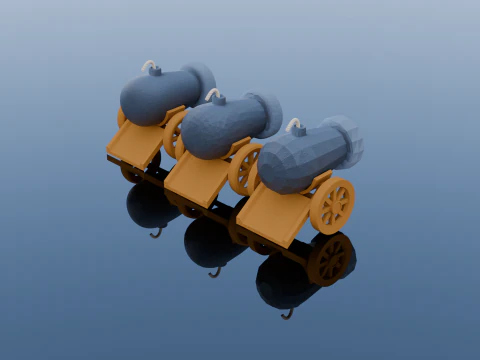 Field cannon 3D Model