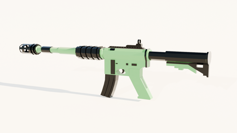 Automatic rifle 3D 모델 .c4d .max .obj .3ds .fbx .stl .blend 