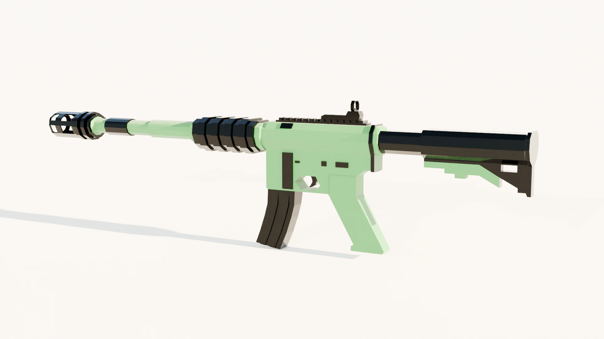 Karabin automatyczny Model 3D .c4d .max .obj .3ds .fbx .stl .blend 