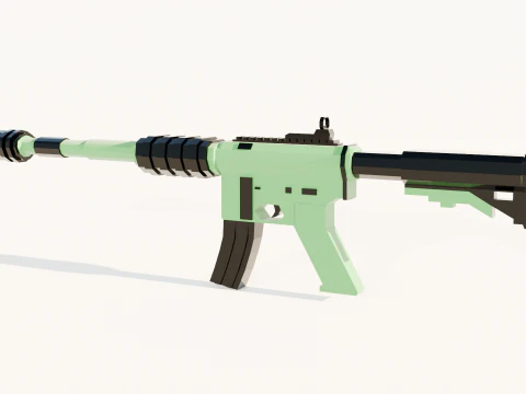 Senapan otomatis Model 3D