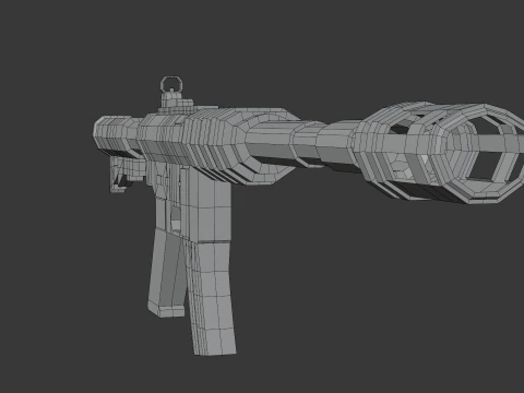 Karabin automatyczny Model 3D