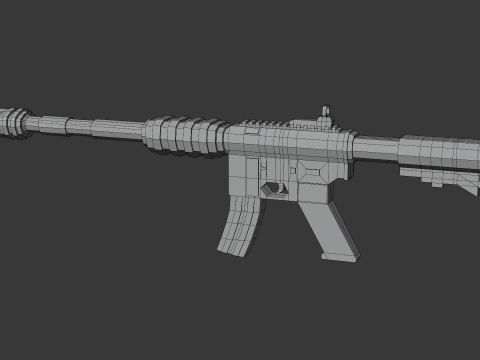 Automatic rifle 3D 모델