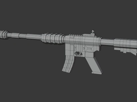 Karabin automatyczny Model 3D