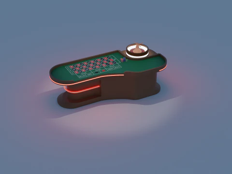 카지노 룰렛 테이블 3D 모델
