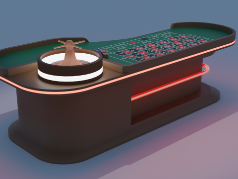 Table de roulette de casino Modèle 3D
