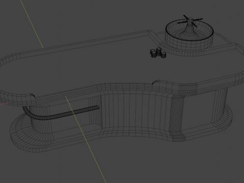 Table de roulette de casino Modèle 3D
