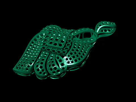 Burmese Style Pendant 3D Model