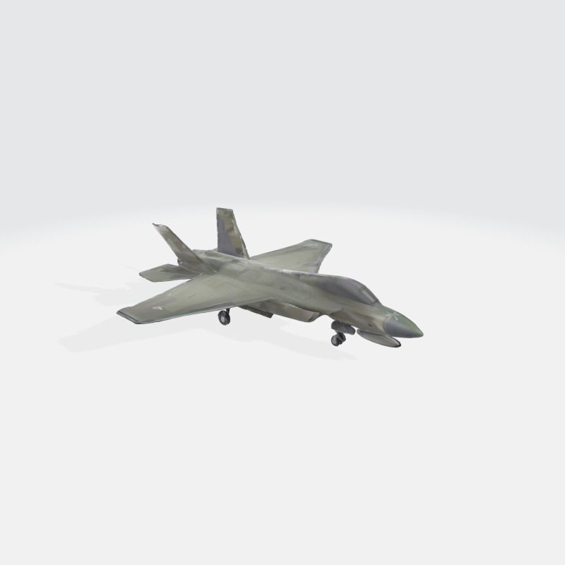 Stealth Fighter Jet 3D Model .c4d .max .obj .3ds .fbx .stl .blend 