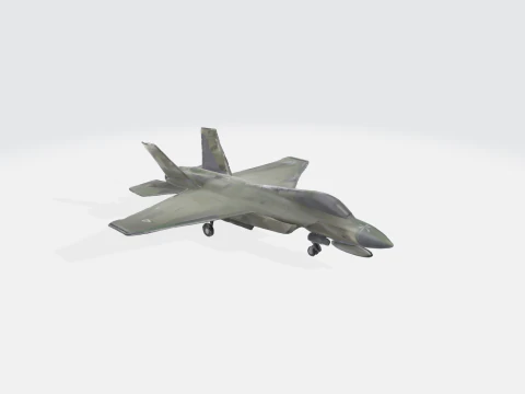 Jato de combate furtivo Modelo 3D