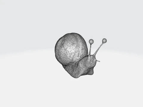 Escargot r&eacute;aliste Modèle 3D