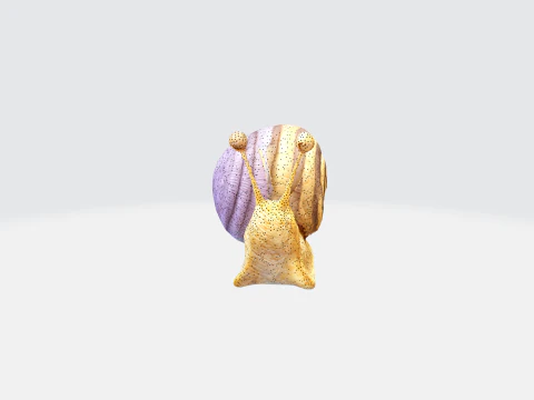 Escargot r&eacute;aliste Modèle 3D