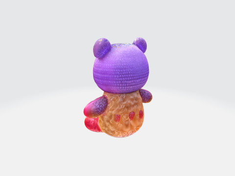 Adorable Colorful jelly bear Model 3D