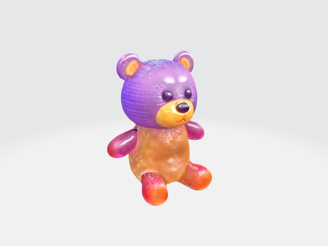 Adorable Colorful jelly bear Model 3D