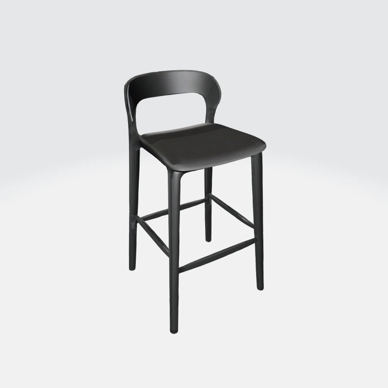 Tabouret élégant en métal noir Modèle 3D .c4d .max .obj .3ds .fbx .stl .blend