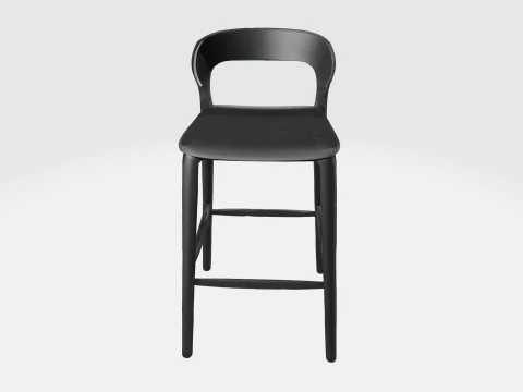 Tabouret &eacute;l&eacute;gant en m&eacute;tal noir Modèle 3D