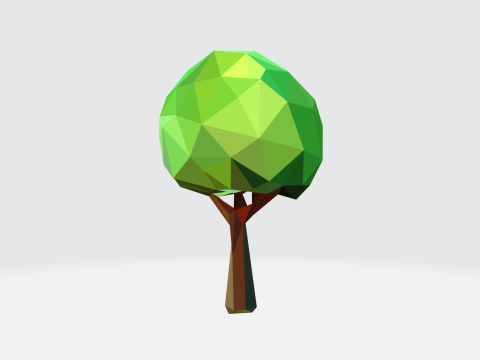 Low-poly Stylized Tree 3D Model