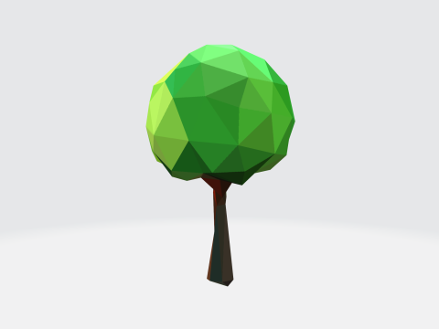 Low-poly Stylized Tree Modelo 3D