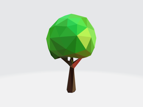 Low-poly Stylized Tree Modelo 3D
