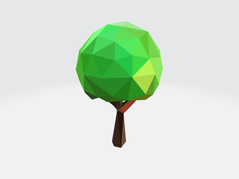 Low-poly Stylized Tree Modelo 3D