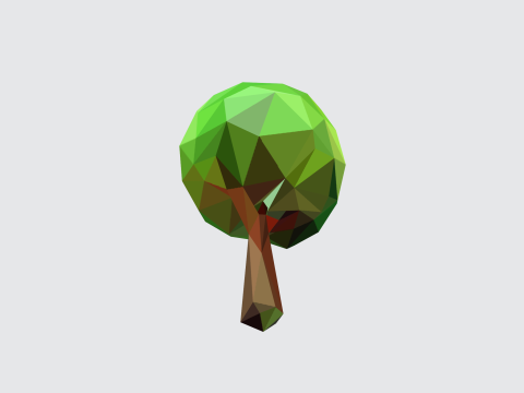 Low-poly Stylized Tree Modelo 3D