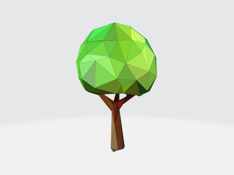 Low-poly Stylized Tree Modelo 3D